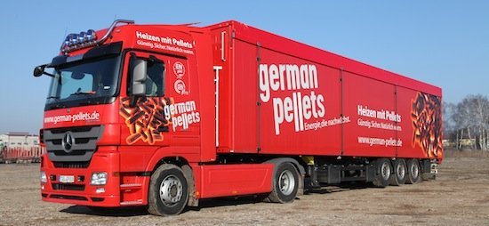 German Pellets LKW-Komplettladung – 24 Paletten (72 Säcke × 15 kg pro Palette / 1080 kg)